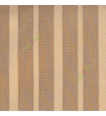 Brown beige color vertical pencil stripes net finished vertical and horizontal thread crossing checks poly sheer curtain